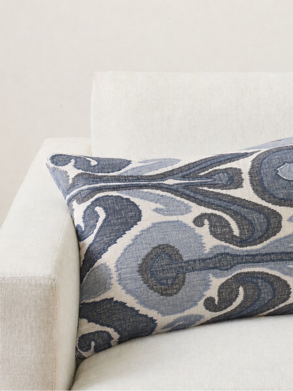 Pottery Barn • Kenmare Ikat Printed Lumbar Pillow Cover